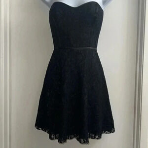 Devlin Black Lace Strapless Mini Dress - Size Small NWOT